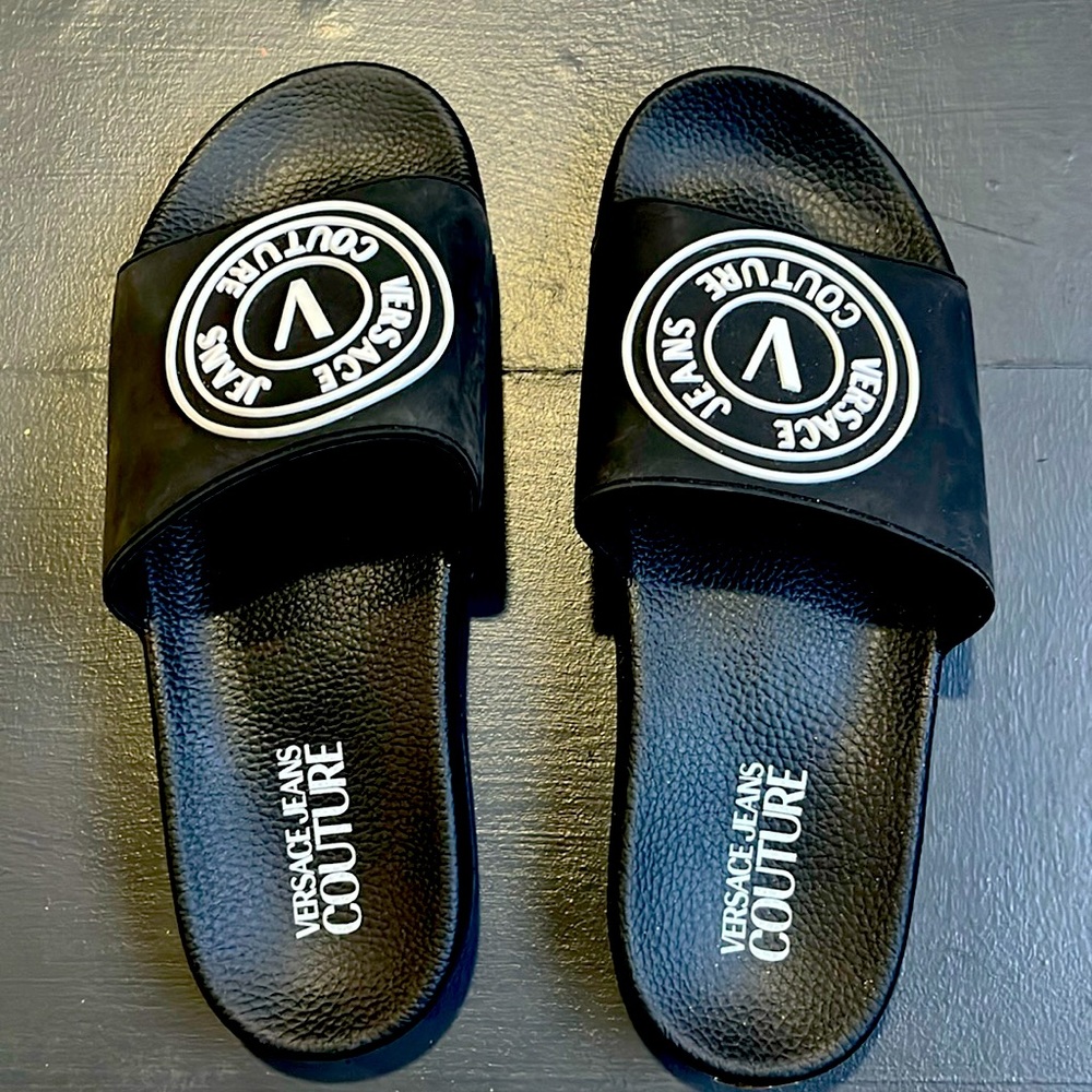 Versace jeans  slides sandals flip flops size 8